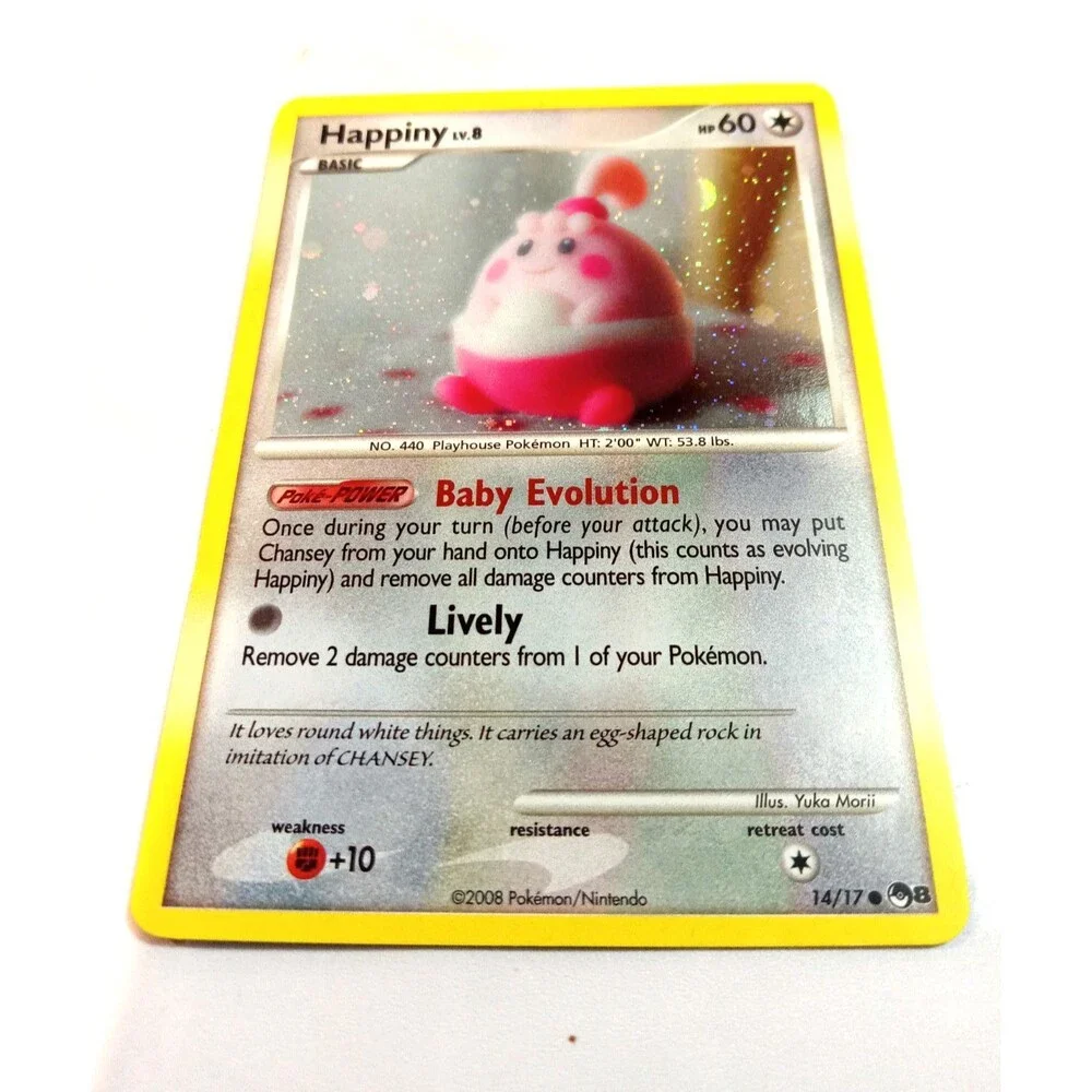 Happiny 14/17 - POP Series 8 Promo Pokemon Holo Foil Rare SWIRL